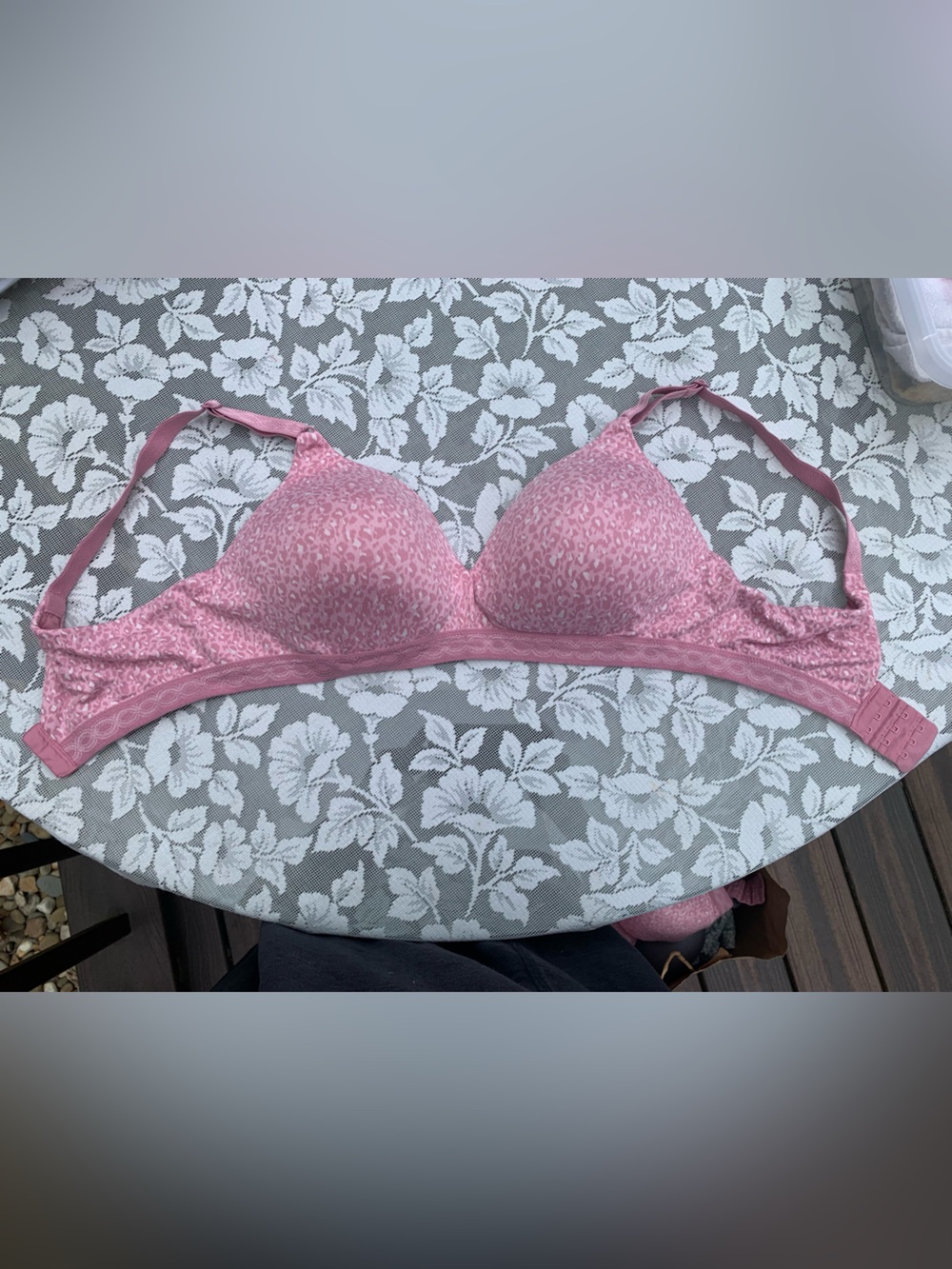 Warner's Pink Leopard-Print Wireless Bra